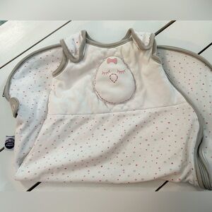 Nested Bean White and Gray Baby Zen Sleep Sack